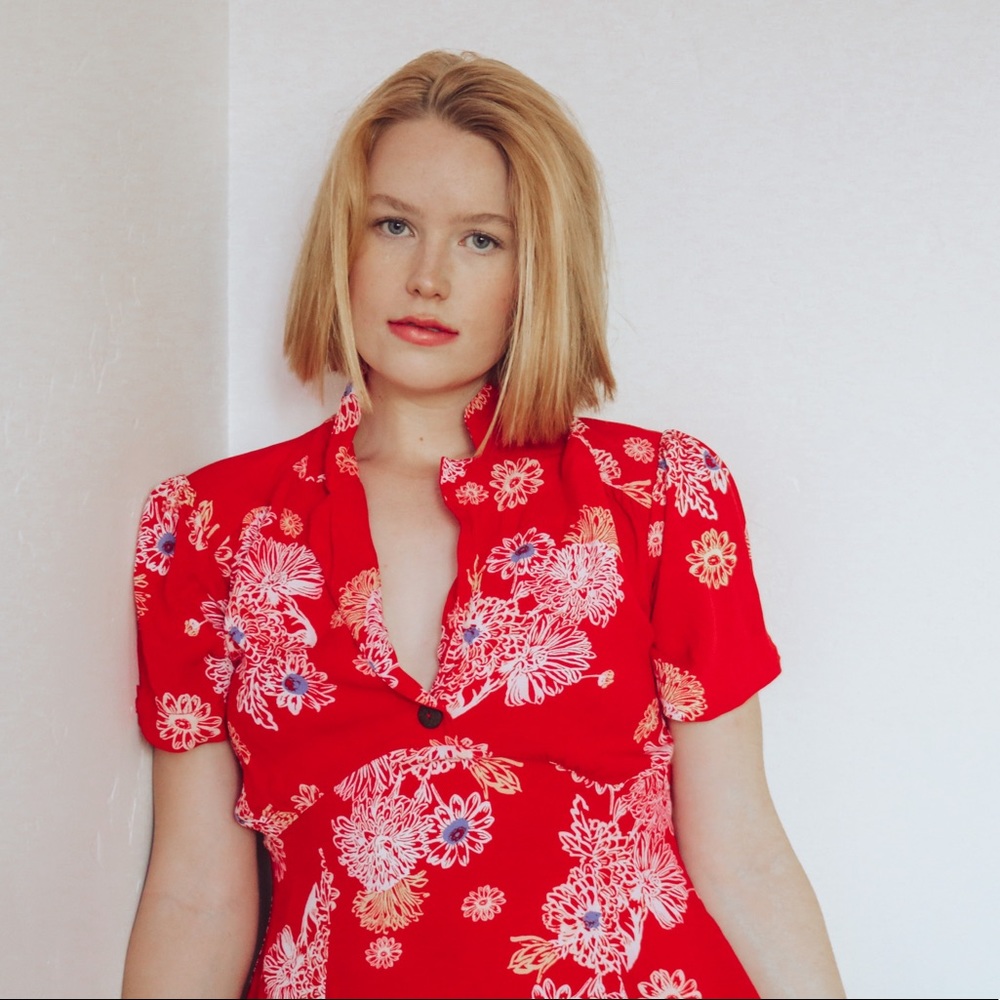Red Free People Dress